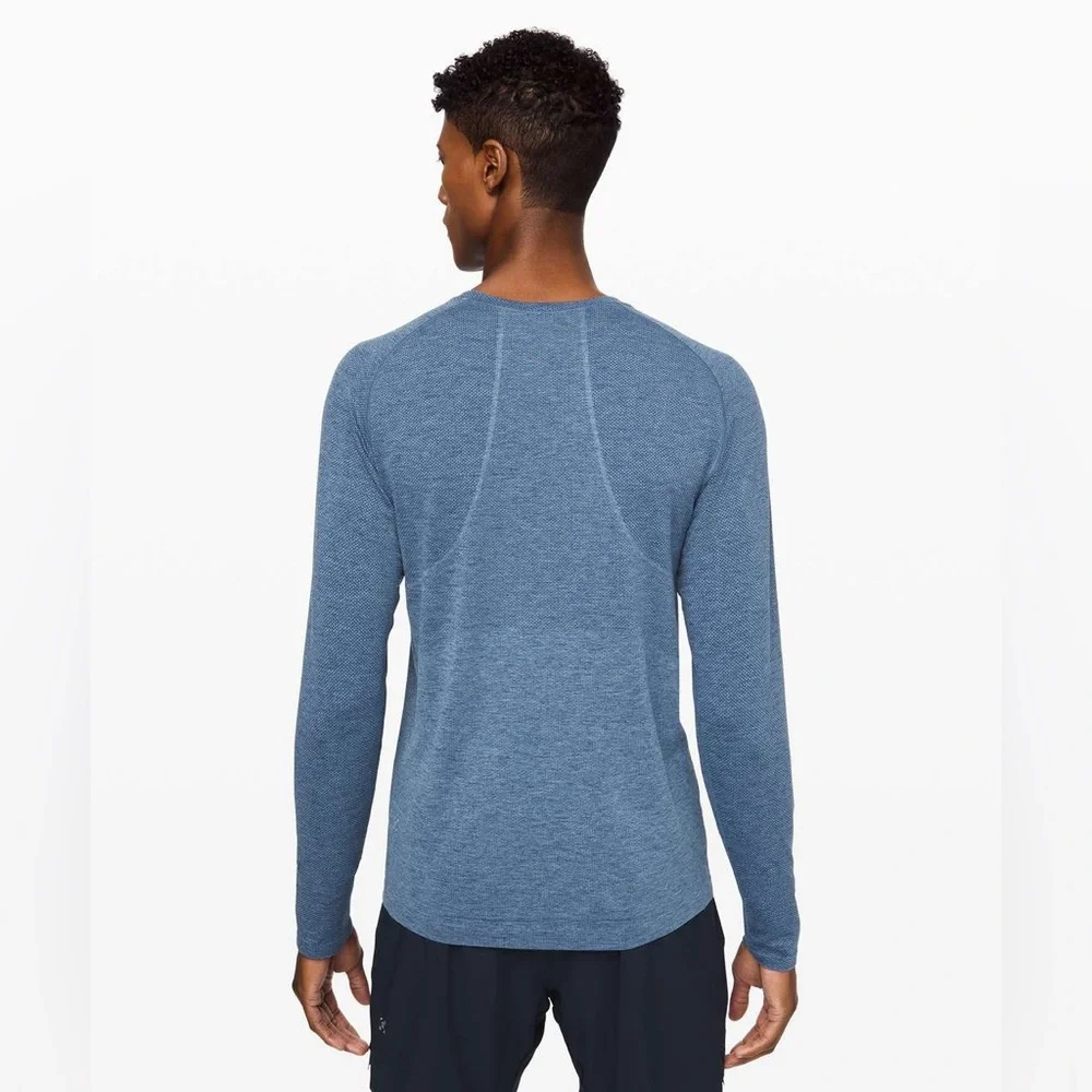 Lululemon Metal‎ Vent Tech Long Sleeve 2.0 Midnight Shadow / Tempest Blue Medium